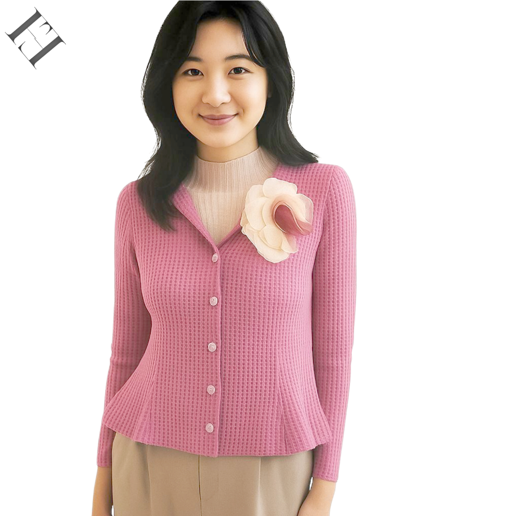 คาร์ดิแกน Feyre Diana – คาร์ดิแกนวาฟเฟิลถักที่หรูหราและผู้หญิง