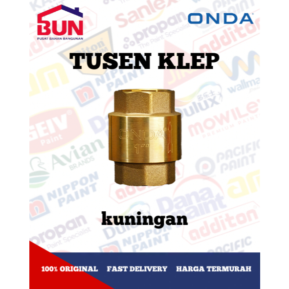 วาล์วทองเหลือง Onda Tusen 1" / ฟุตวาล์ว Onda