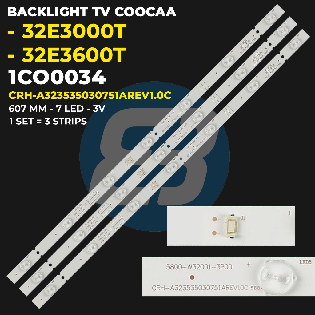 COOCAA ไฟแบ็คไลท์ทีวี 32 นิ้ว 32E3000T 32E3600T CRT-A323535030751AREV1.0C