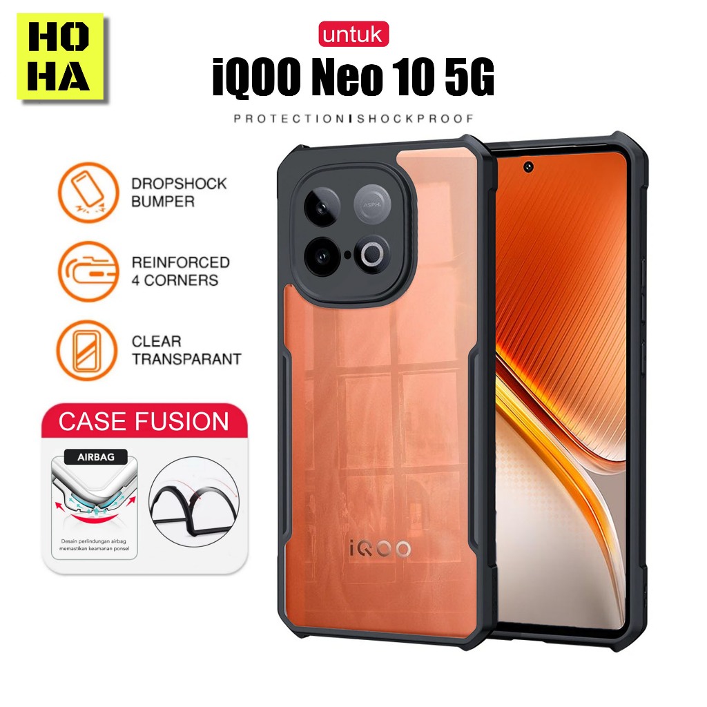 เคส Vivo iQOO Neo 10 Fusion เคสกันกระแทกเกราะ Slim เคสใส