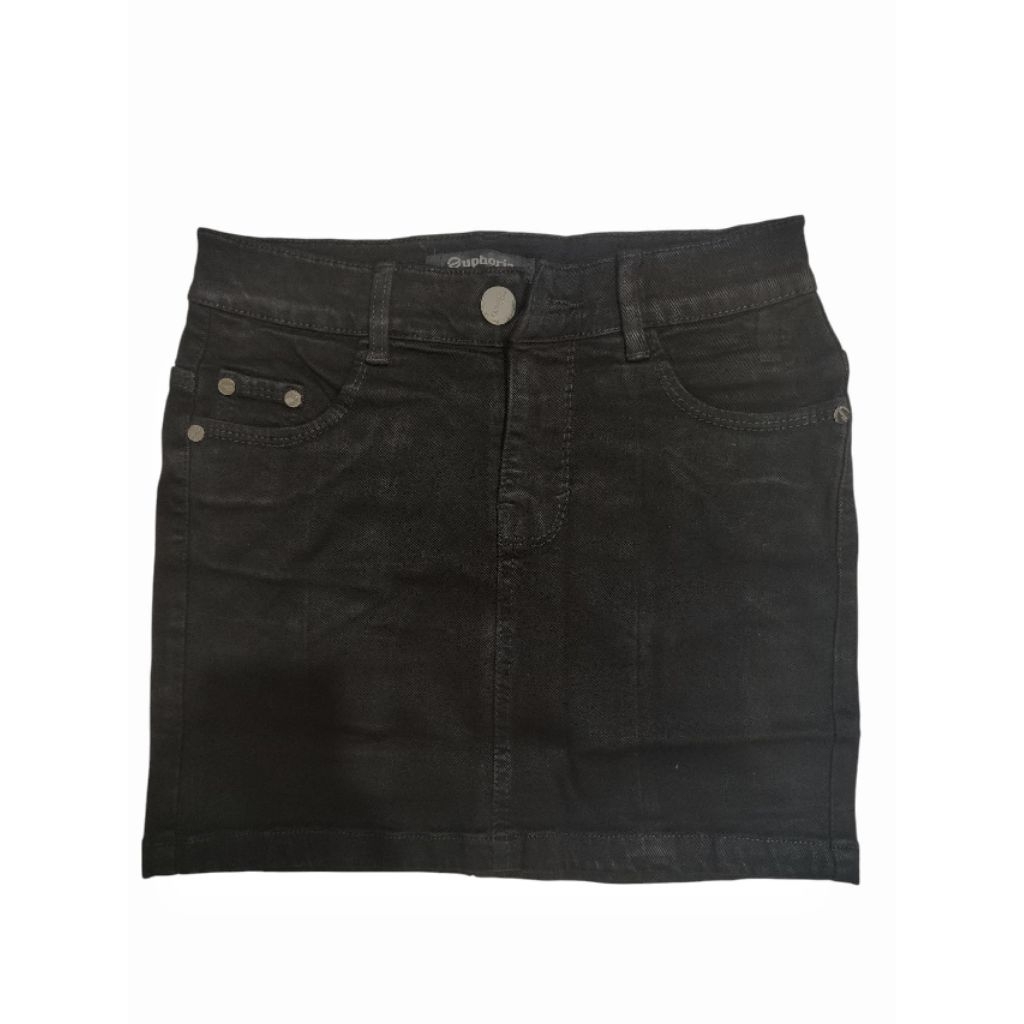 Euphoria Soft Jeans กระโปรงยีนส์สีดํา