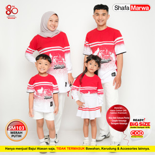 Baju Merah Putih Agustusan - Kaos Seragam Couple Edisi Kemerdekaan 17 Agustus SM103