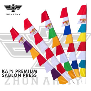 ZHON ARMY  1 PCS Bendera Umbul-Umbul Warna Warni /Merah Putih