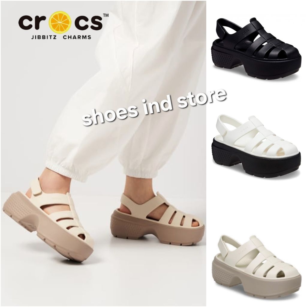 Crocs Stomp Fisherman รองเท้าแตะส้นเตารีดผู้หญิง