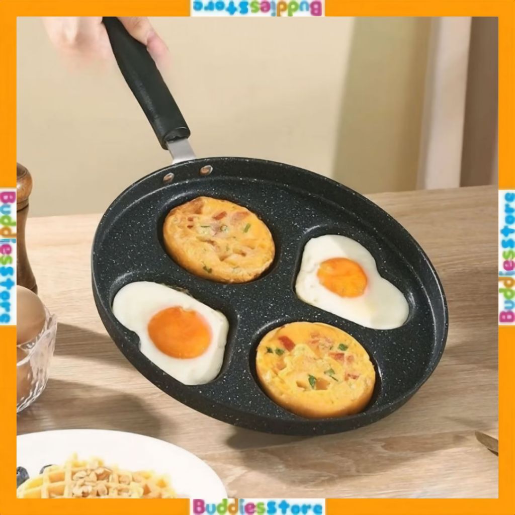 Teflon GSF Omlet Frypan กระทะ 4 หลุม / แม่พิมพ์ไข่ไม่ติด