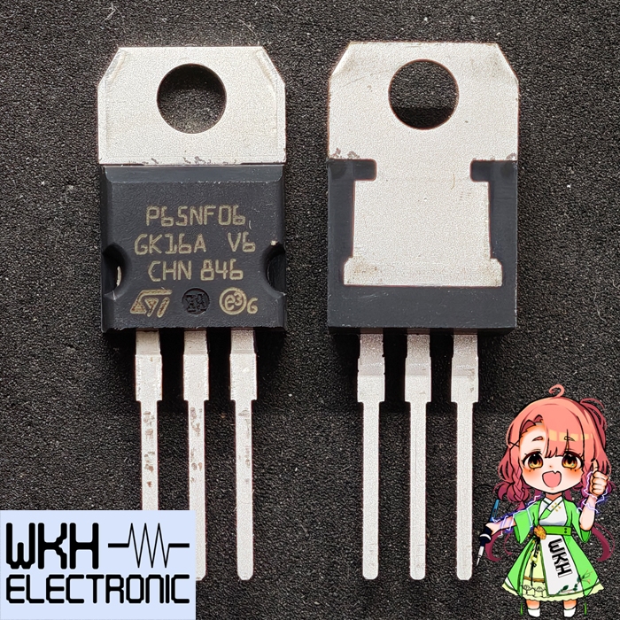 ต้นฉบับ STP65NF06 P65NF06 60A 60V N-channel Power MOSFET TO-220 BI18