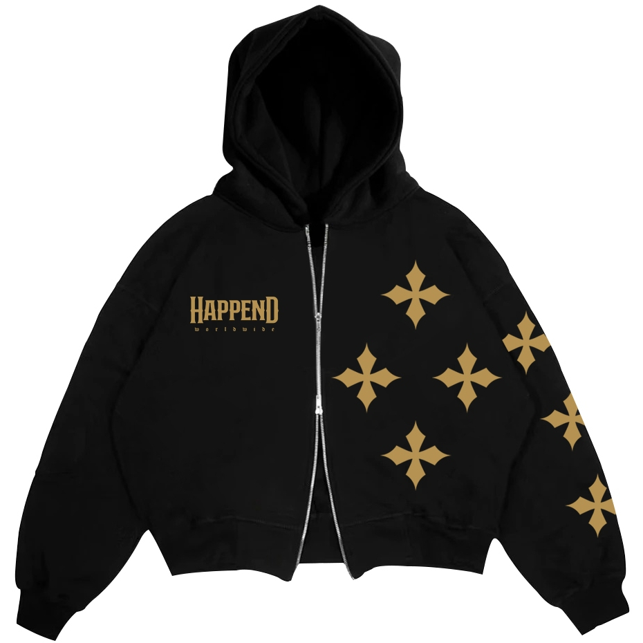 HPND - OVERSIZE DOUBLE ZIPPER BOXY HOODIE JACKET - OXIDE