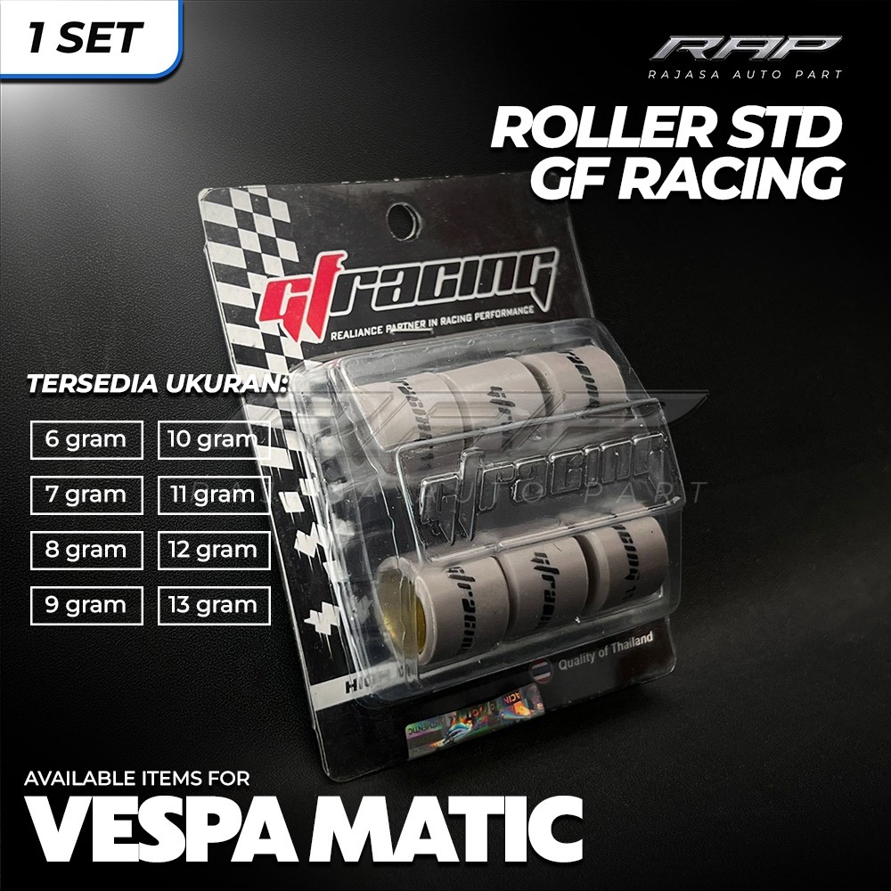 Roller Vespa GF Racing Matic 7 8 9 10 11 12 13 gr กรัม Sprint Primavera LX S LXV 3v GF Racing