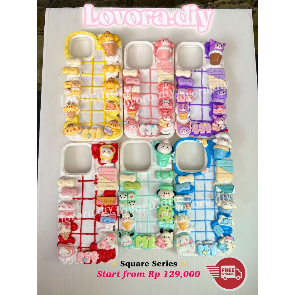 เคสถอดรหัสที่กําหนดเอง | CUSTOM SANRIO SQUARE DECODEN เคสโทรศัพท์ | SANRIO CHARACTERS | เคสทํามือ