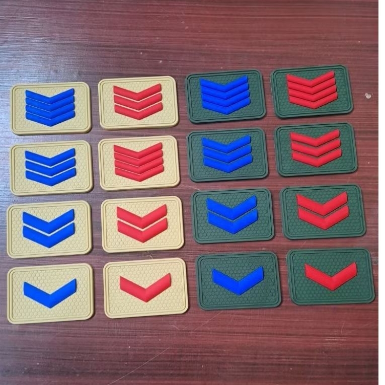 PATCH RUBBER TNI RANK KOPDA KOPTU VELCRO RUBBER EMBLEM