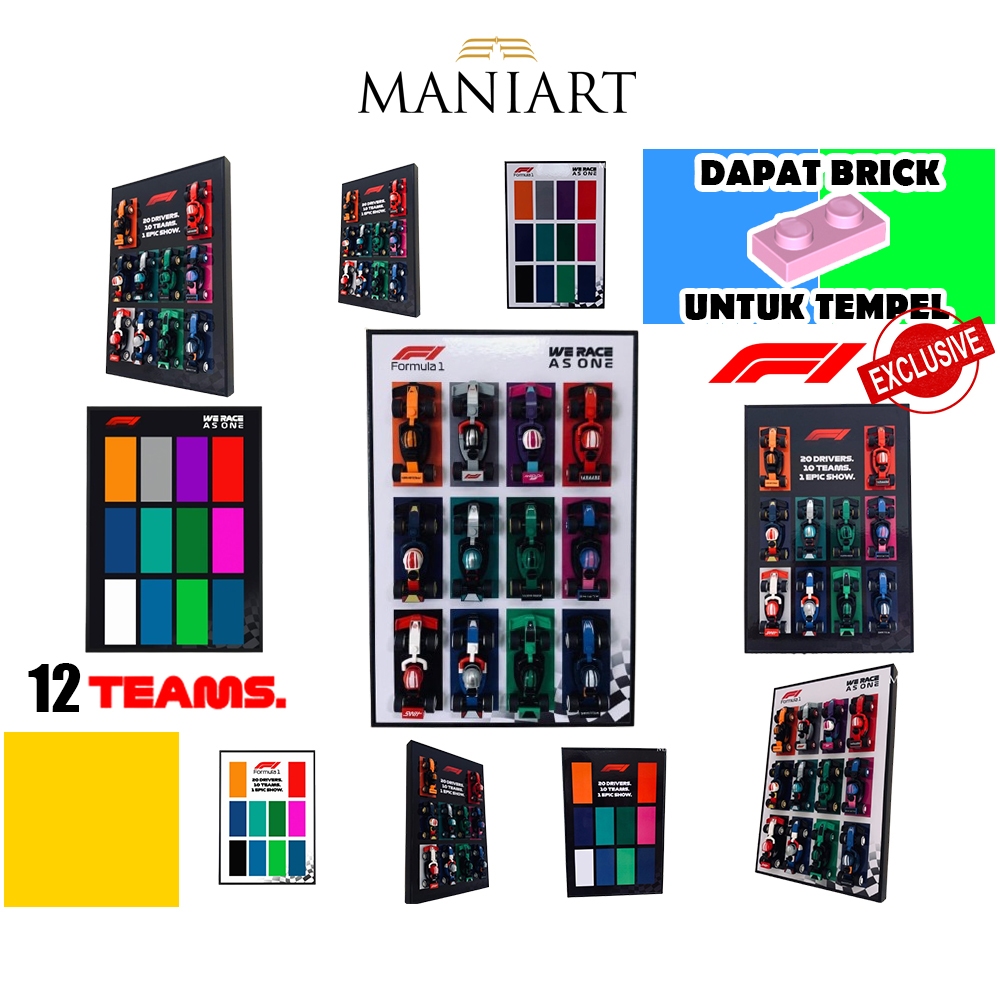 F1 Lego Minifigure Display Poster Frameblock Wall Mount 20x30 cm