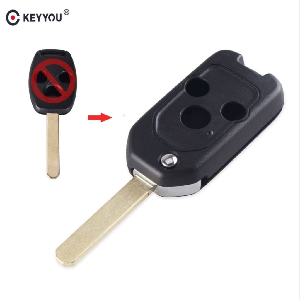 TOMBOL เคสฝาพับแบบพับได้สําหรับ honda accor city freed 3 ปุ่ม