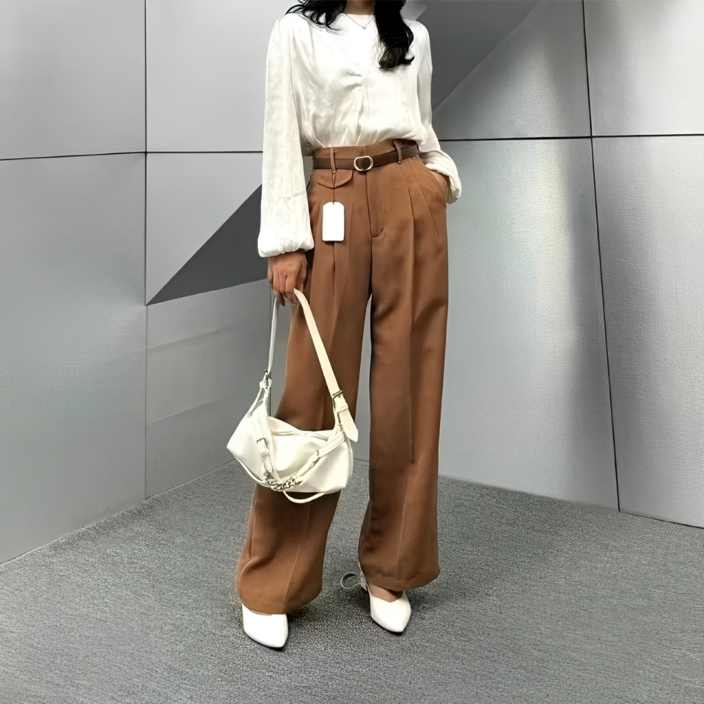 ORO PANTS HIGHWAIST Culottes Oro Pants Knit Premium Anti-Wrinkle