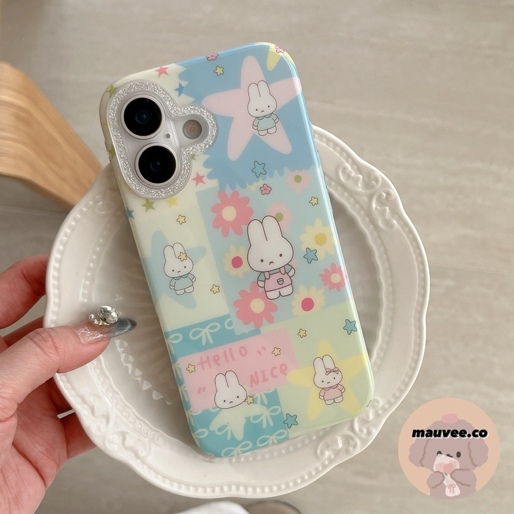 MAUVEE.CO CASE IPHONE BUNNY PASTEL ARWEN CASING IPHONE น่ารัก BUNNY
