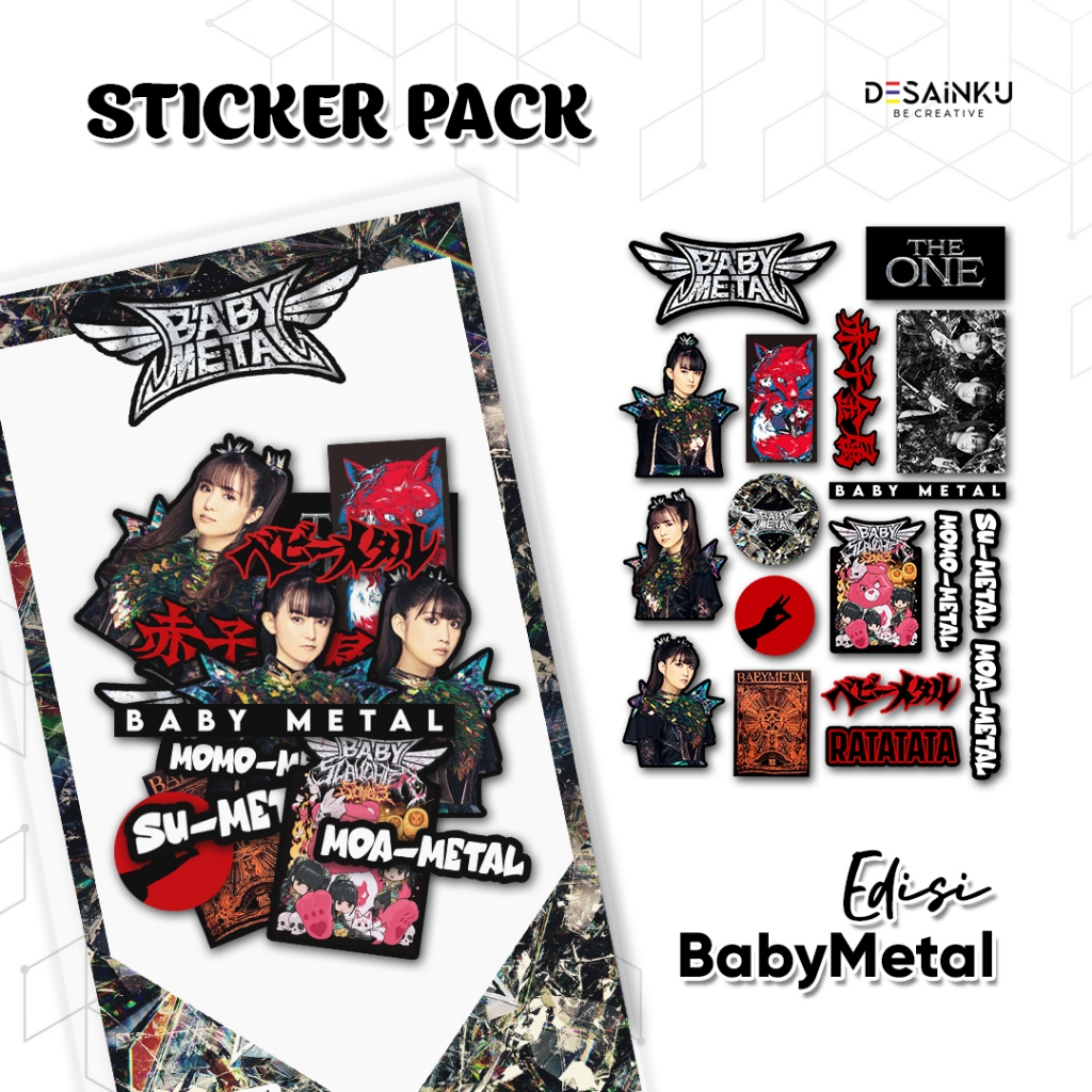 BABYMETAL STICKER PACK / BABY METAL ROCK STICKER / สติ๊กเกอร์ไดคัท / BABY METAL Deco Sticker MOMO METAL MOA META SU METAL