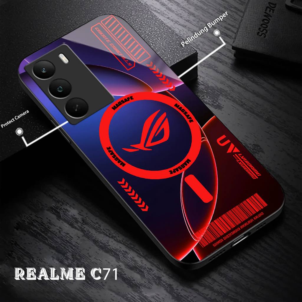 ล่าสุดRealme C71 Glass Softcase 2025 โทรศัพท์มือถือปลอก-ตัวป้องกันโทรศัพท์มือถือRealme C71 2025 ล่าส