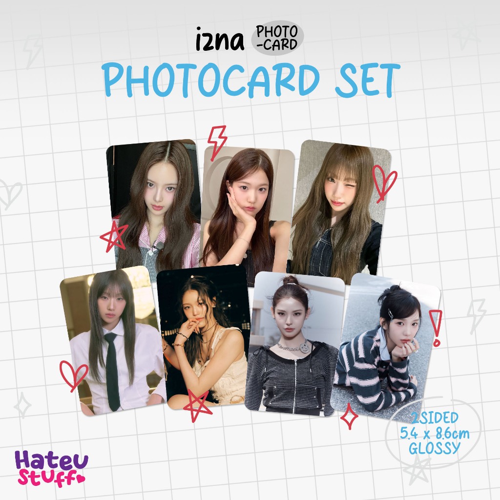 [2-7 ชิ้น] izna Unofficial Photocard + Selca (ไม่เพียงแค่สวย, BEEEP, SIGN, N/a, Profile, I-Land 2)