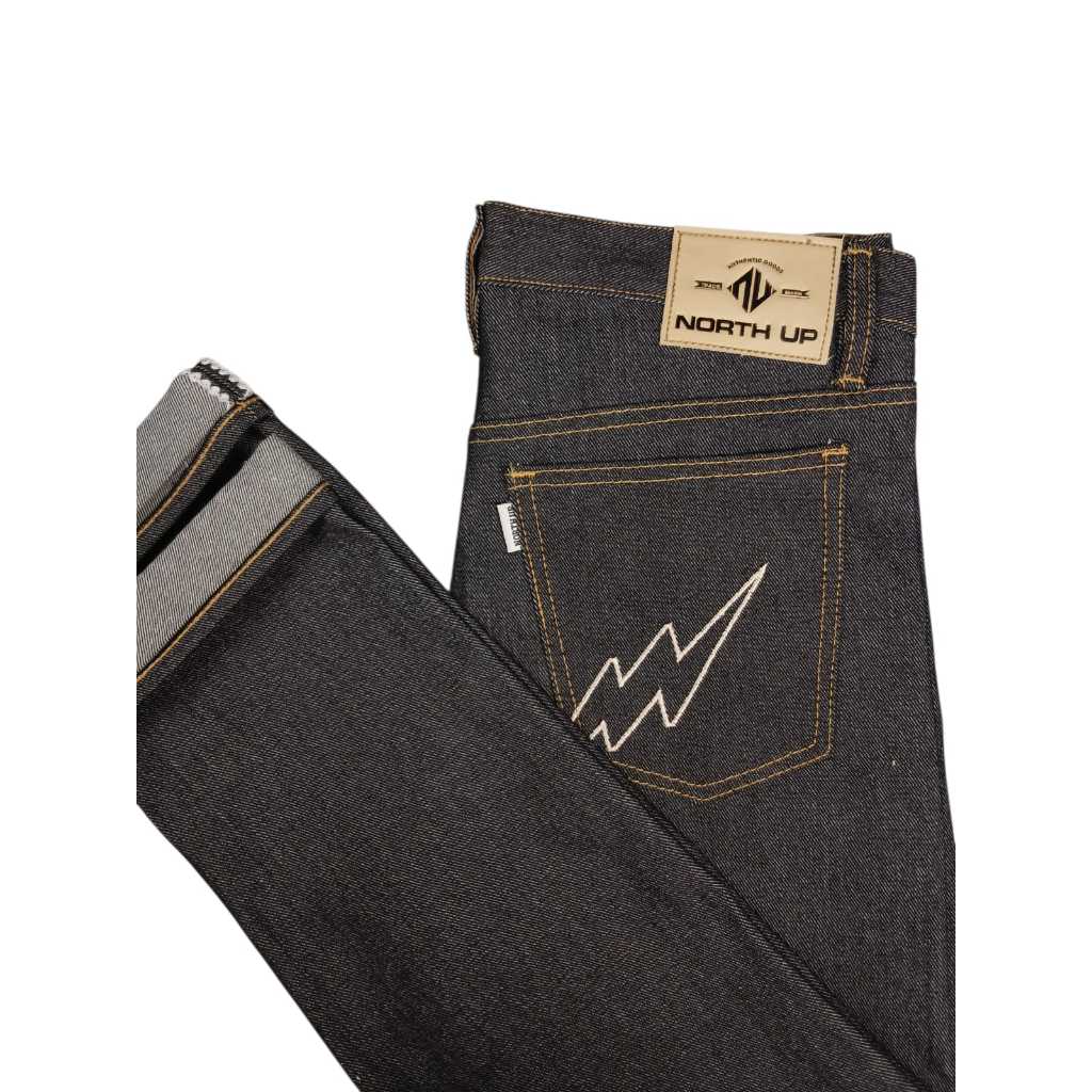 North Up Blast Selvedge Denim Pants Stiff Denim Accent Black Indigo / Selvedge Denim