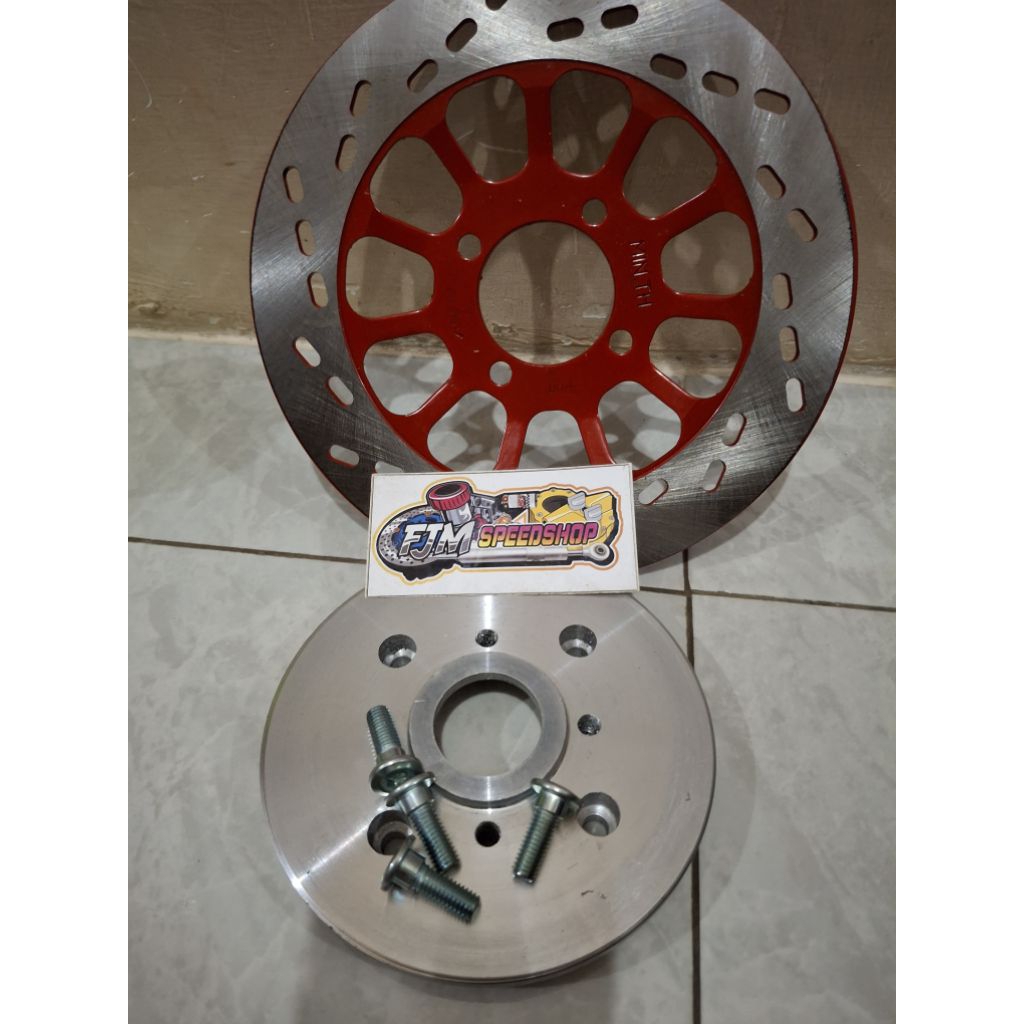 PLENDES REAR DISC DRUM ADAPTER SATRIA 2-STOKE LARGE DRUM GL PRO GL MAX TIGER MEGAPRO JUPITER Z VEGA 