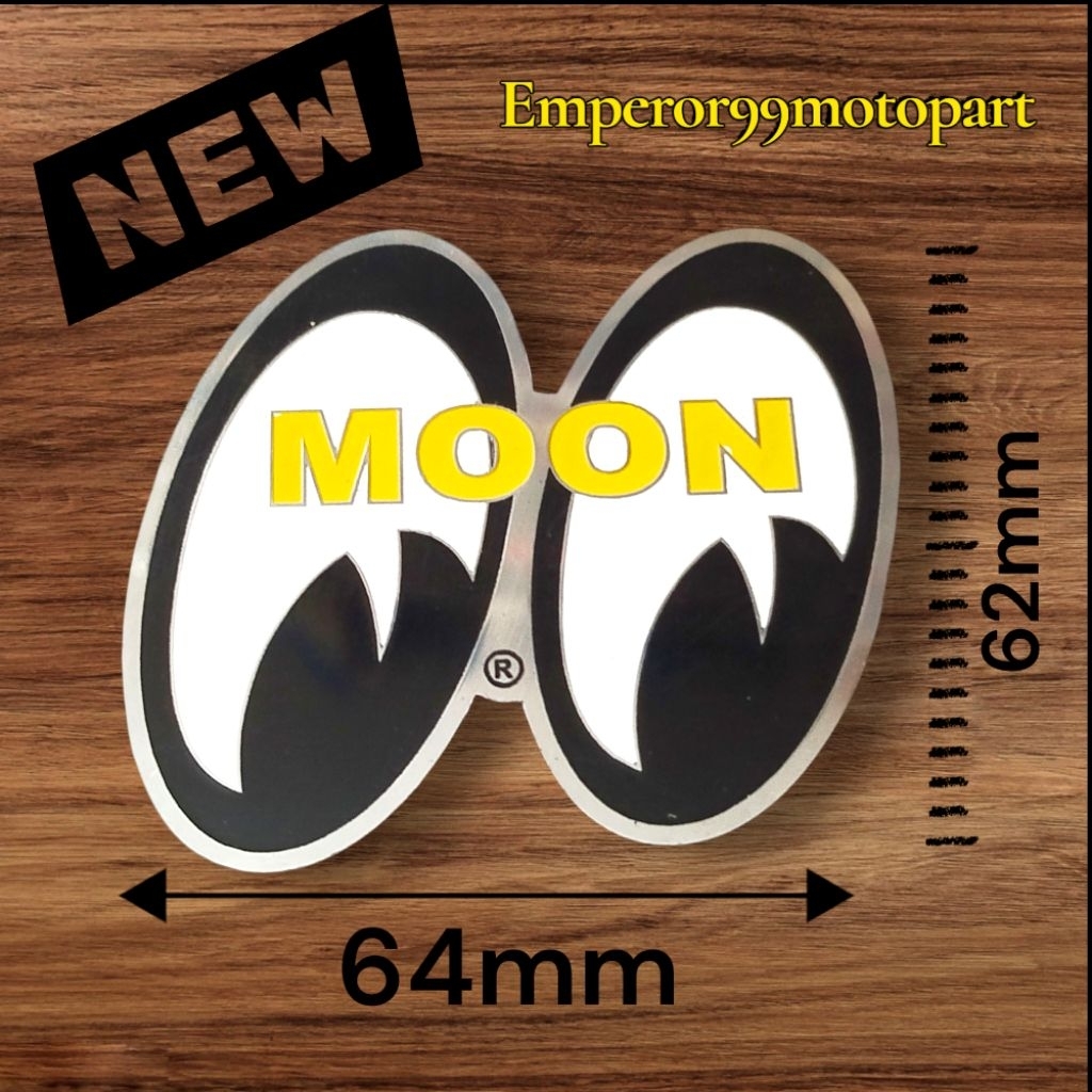 MOONEYES STAINLESS STEEL EMBLEM 64mm x 62mm