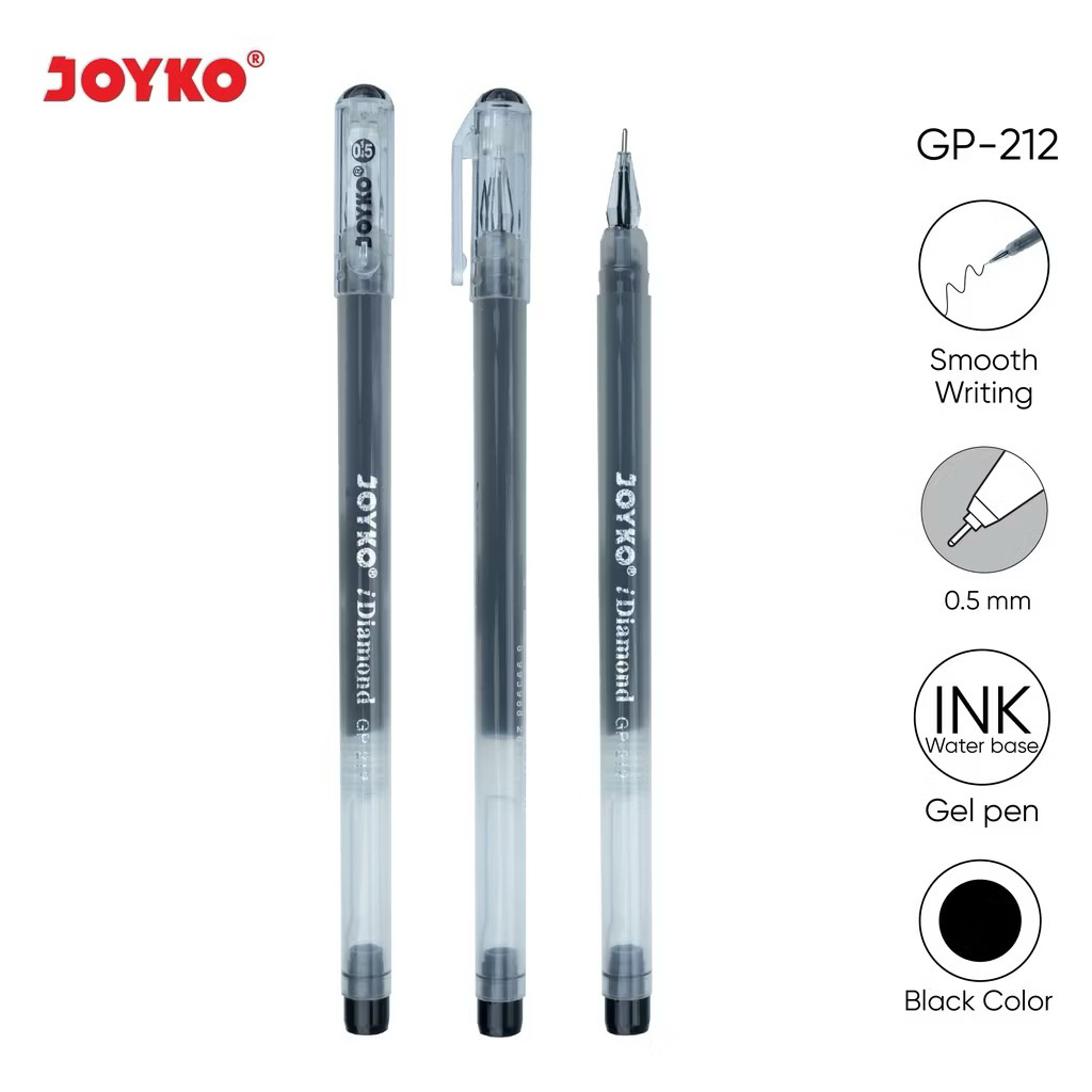 ปากกาเจล Joyko GP-212 iDiamond 0.5 mm (12 ด้าม)