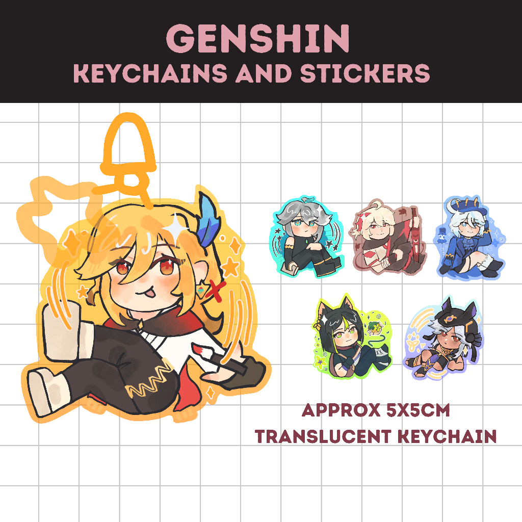 พวงกุญแจ Genshin Impact และสติ๊กเกอร์