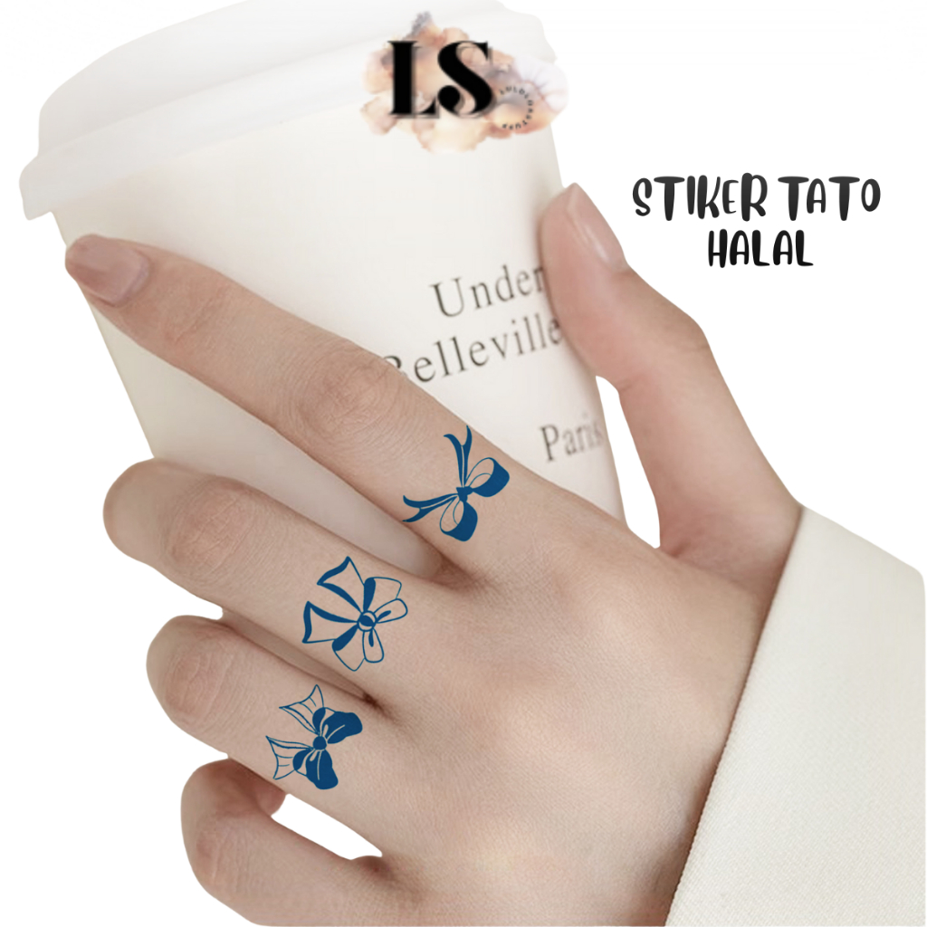 LS - HALAL TATTOO STICKERS H739 ยาว LASTING TATTOO TEMPORARY TATTOO สติกเกอร์กันน้ําTATTOO LONG LATI