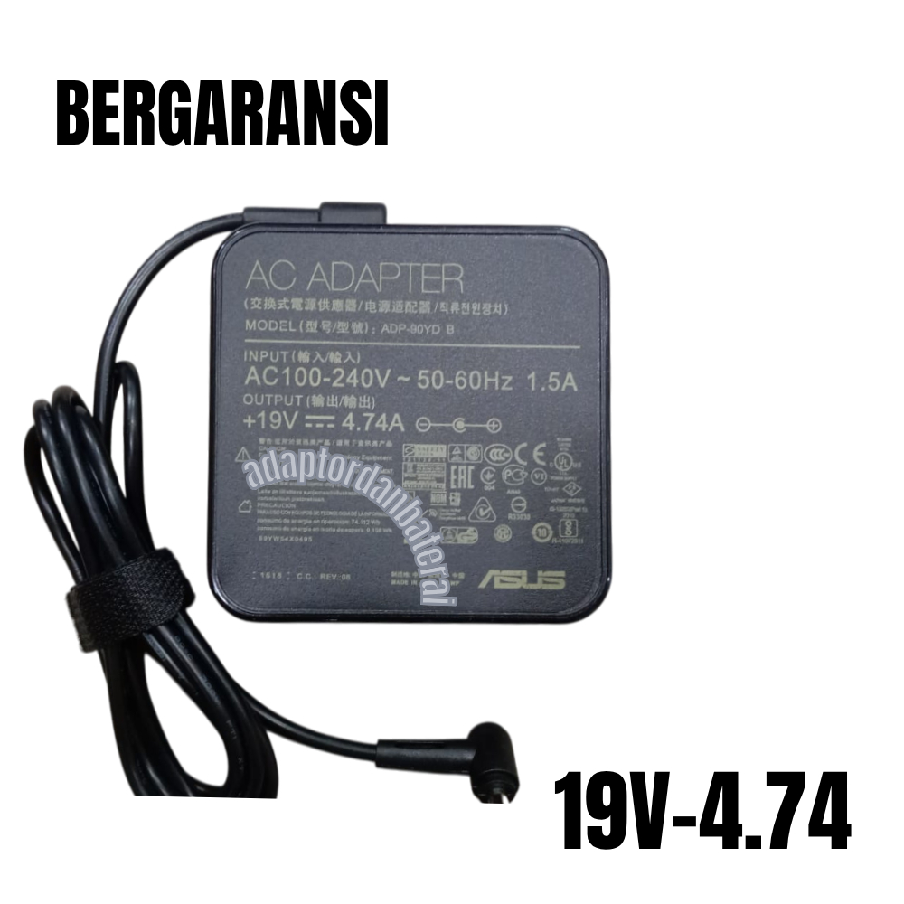 AC ADAPTER แล็ปท็อป ASUS Q524 Q524U Q524UQ Q534 Q534U Q534UX UX533FD UX533FN BX51VZ / 19v 4.74A (4.5