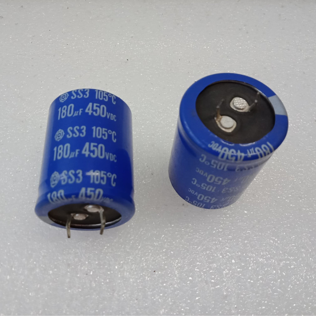 Elco 180uF 450V ตัวเก็บประจุ Hitachi SS3 NOS