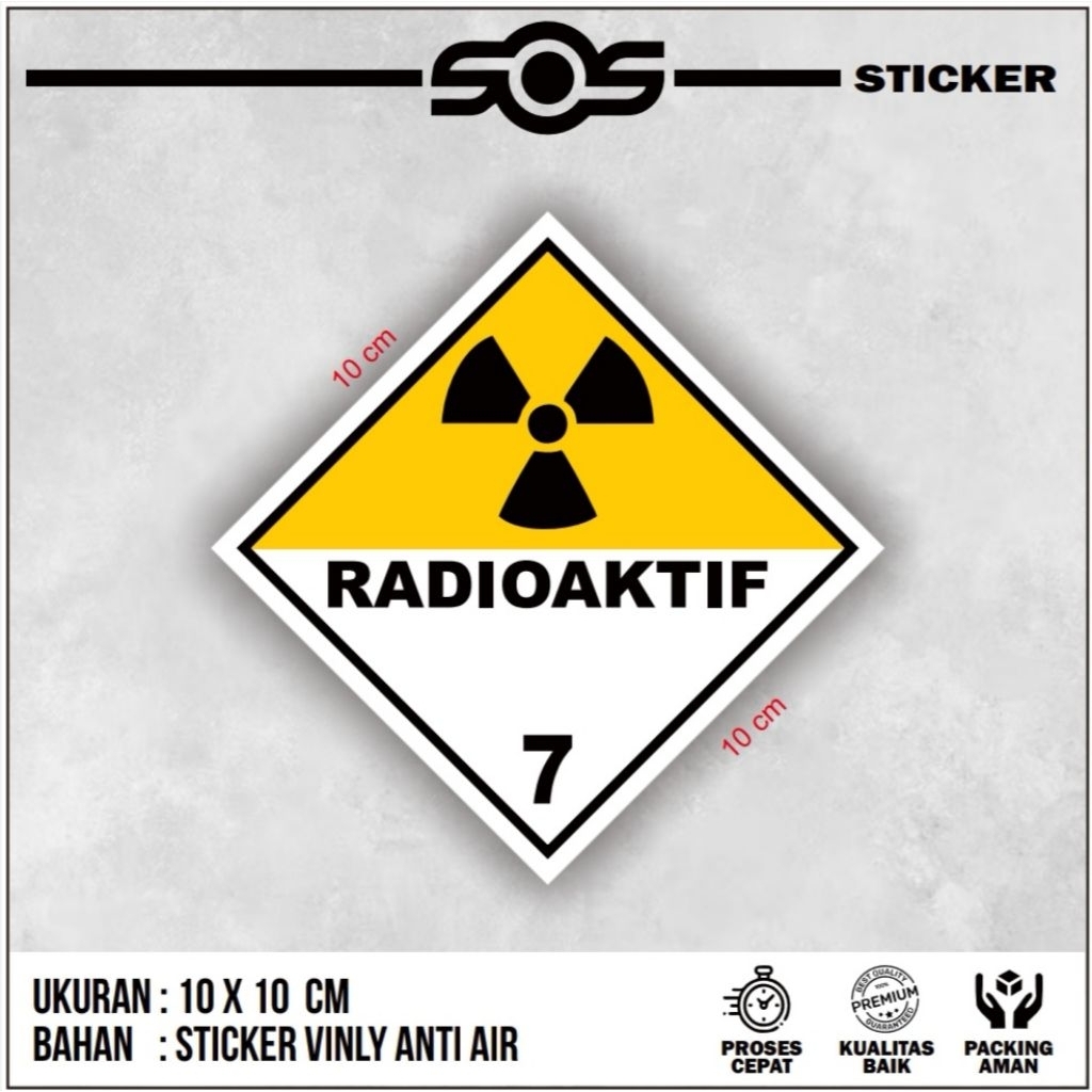ป้ายสติ๊กเกอร์ / ป้ายสติ๊กเกอร์ + สติ๊กเกอร์ LABEL WARNING B3 RADIOACTIVE + สติ๊กเกอร์ฉลาก + สติ๊กเก