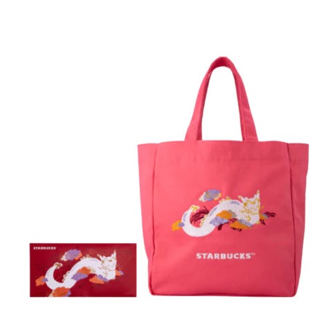 Starbucks Bag Lucky Bag Year of Dragon Canvas Limited Taiwan Naga Big Tote Bag