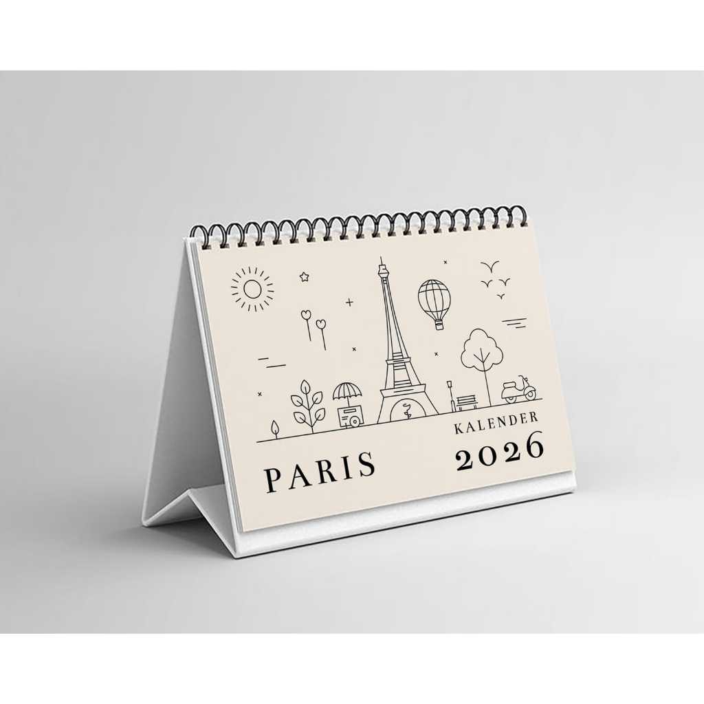 2026 ปฏิทินตั้งโต๊ะ A6 Size - Aesthetic Desk Calendar 2026 - Spiral Calendar by. ทั้งหมด