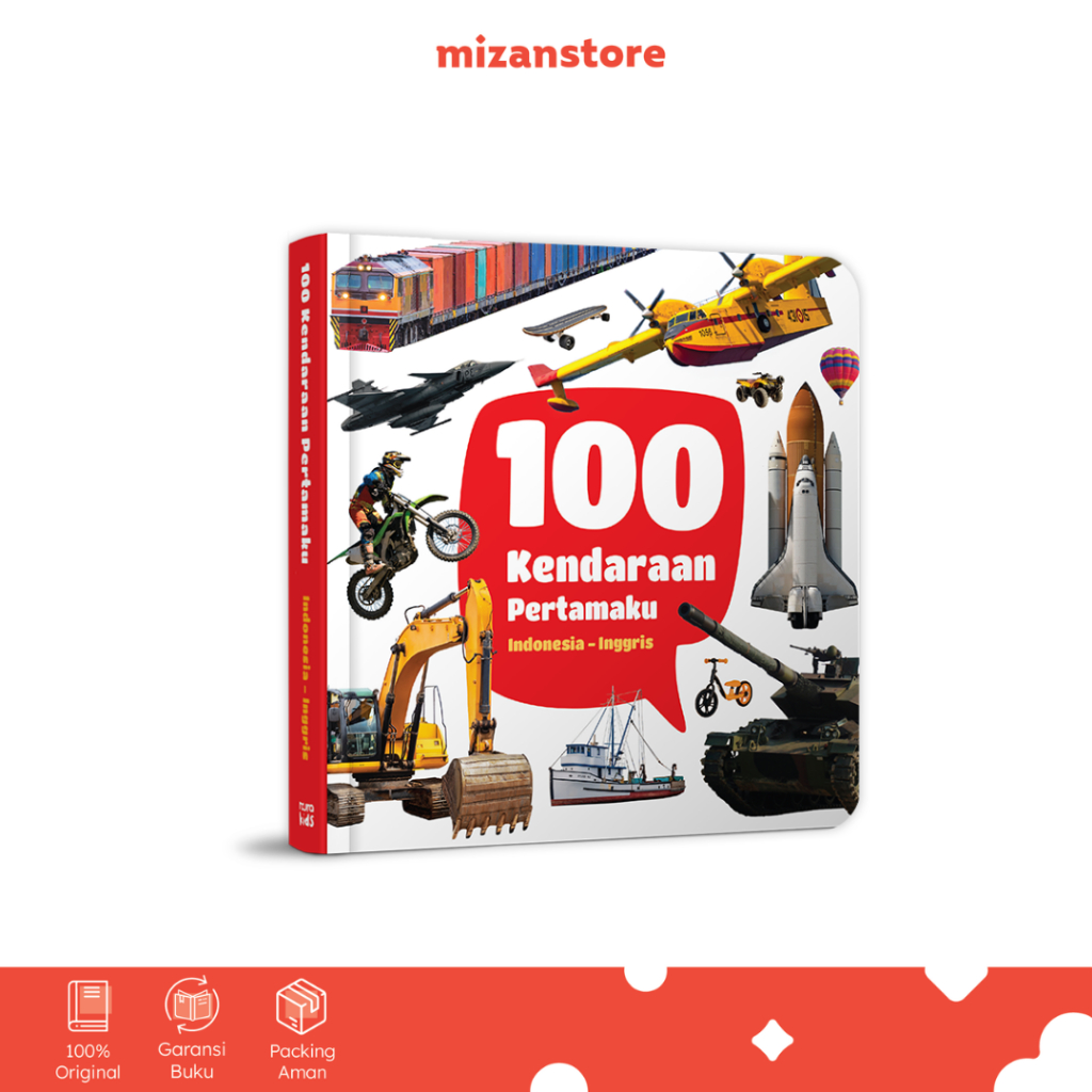 Noura Kids - My First 100 Vehicles หนังสือเด็กสองภาษา (Boardbook) - Mizan Medan