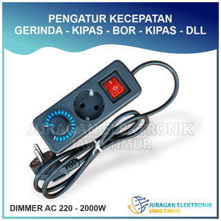 PENGATUR KECEPATAN GERINDA BOR KIPAS HEATER PEMANAS PUTARAN DIMMER 2000W 220V AC