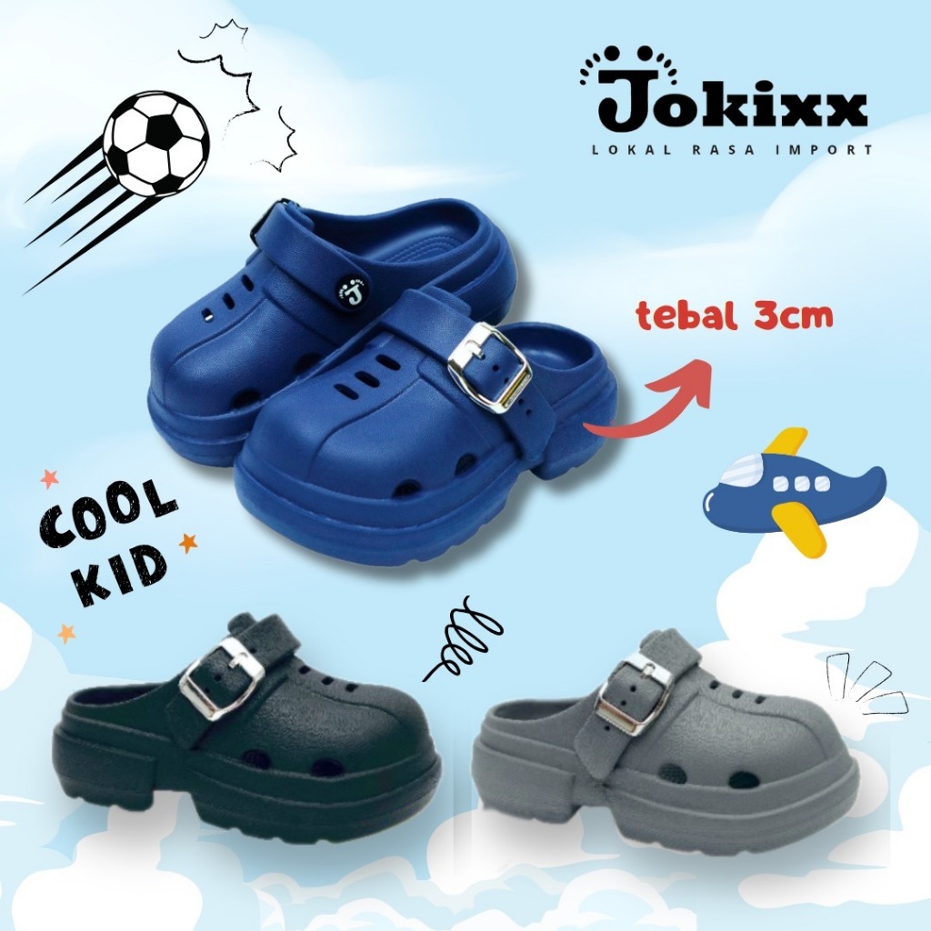 Jokox Boys EVA Silver Buckle Sandals - Soft & Light (668M/668K/668T)
