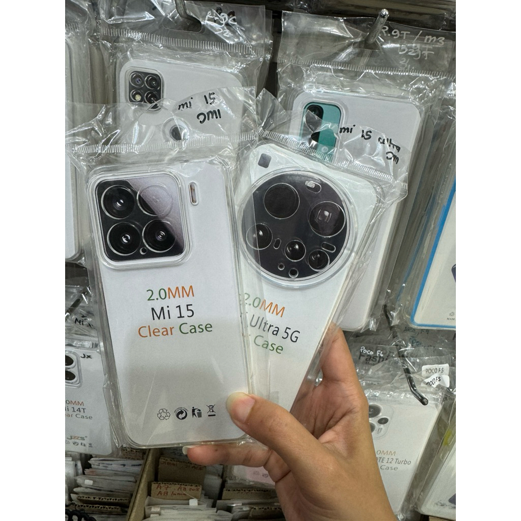 2MM CLEAR CASE Mi 15 / Mi 15 ultra / mi 13 / mi 14 t pro / mi 11T / mi 10t / mi 9t / mi 13t / mi 12t
