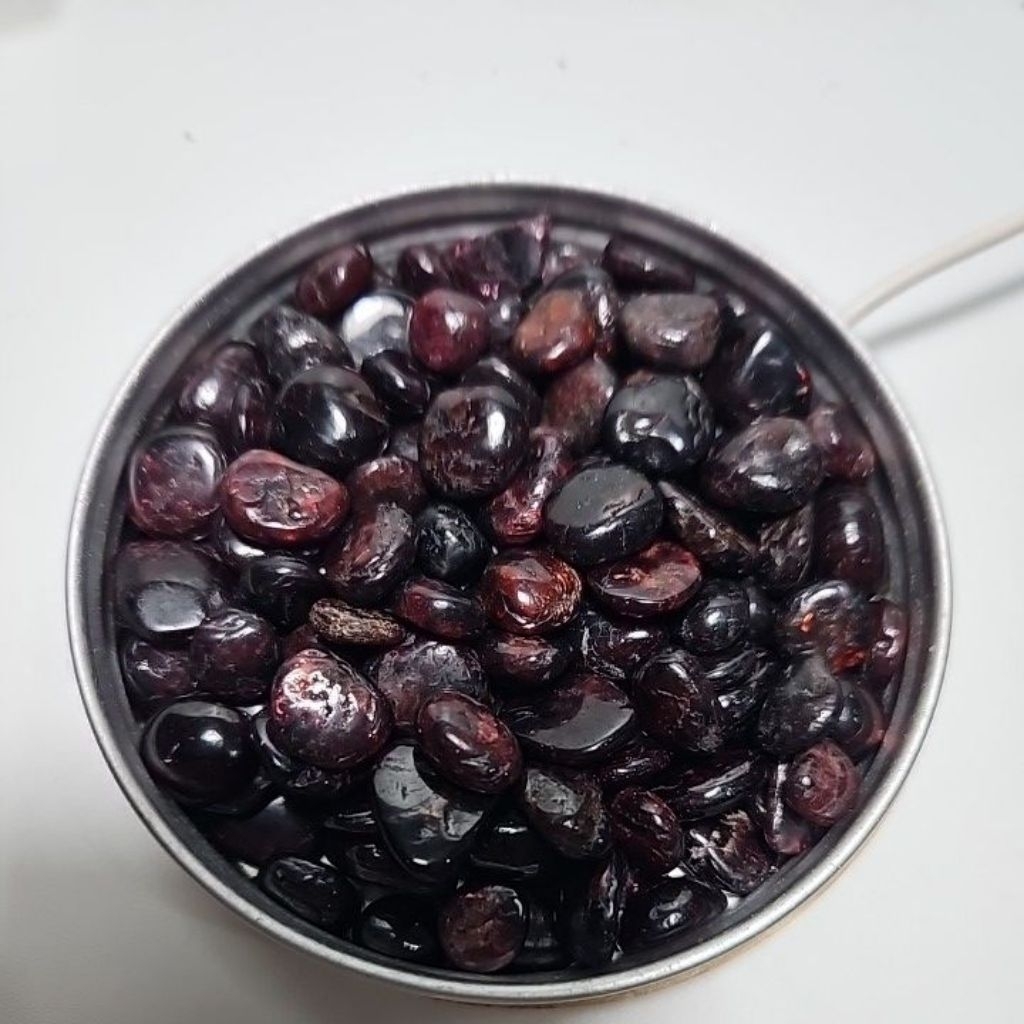 CRYSTAL RED GARNET TUMBLED ของแท้ STONE 100gr
