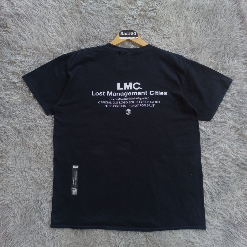 LMC Lost Management Cities Backprint BuiltUp เสื้อยืด LMC Lost Management เมืองแขนสั้น LMC Tee Built