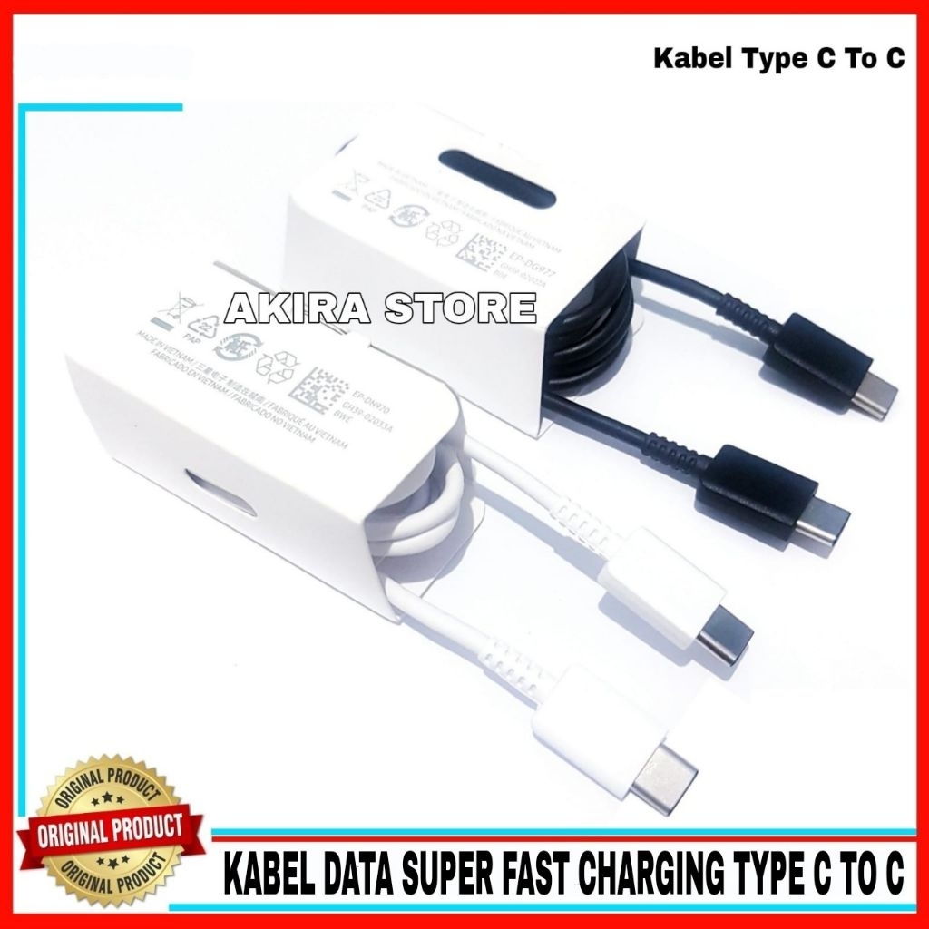 สายเคเบิลข้อมูลสําหรับ SAMSUNG GALAXY A06 A06 5G A16 A16 5G ต้นฉบับ SUPER FAST CHARGING TYPE C TO C