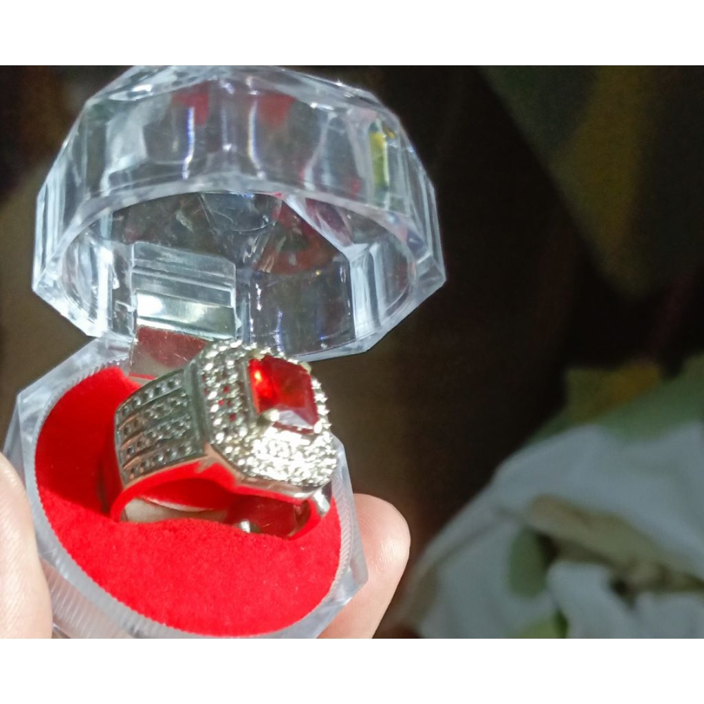 MERAH Red Siem Alpaca แหวนผู้ชาย Kating