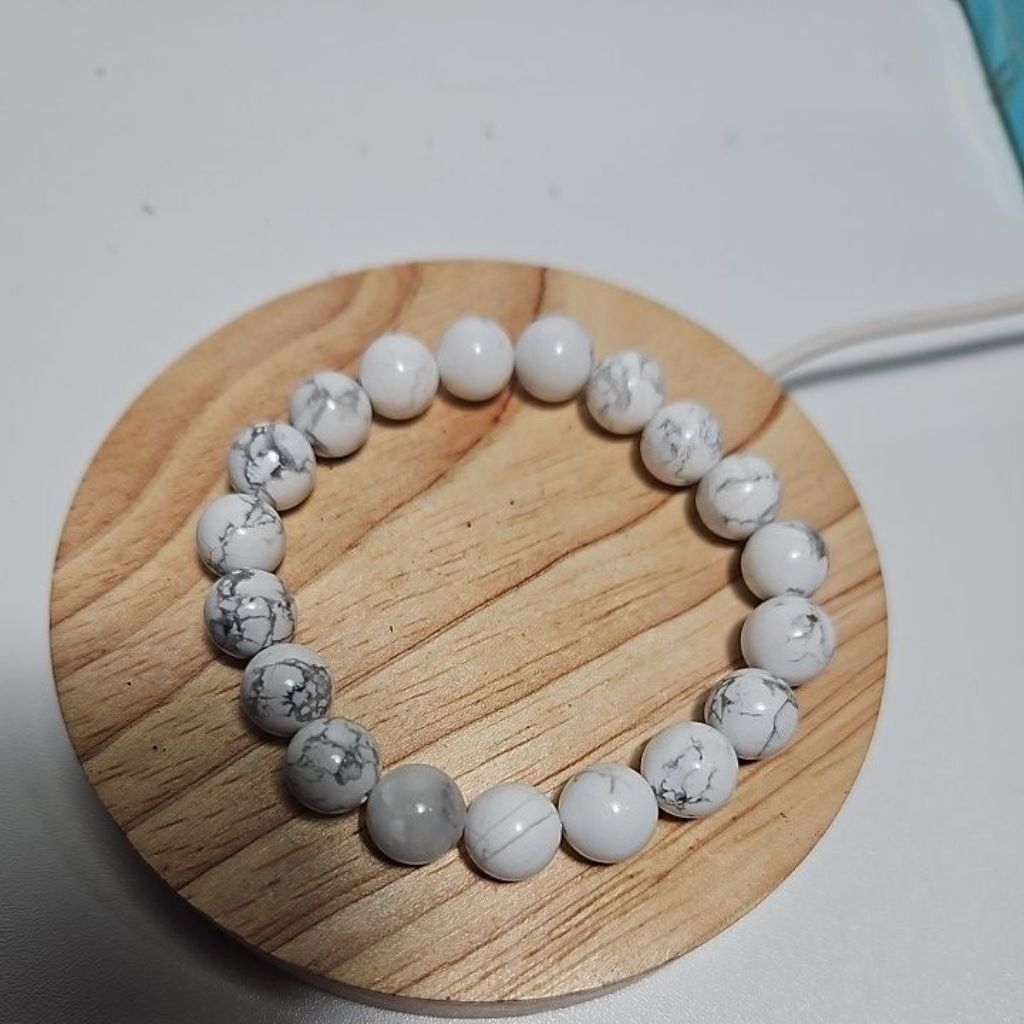 HOWLITE ของแท้ STONE BRACELET 10MM LENGTH 19CM