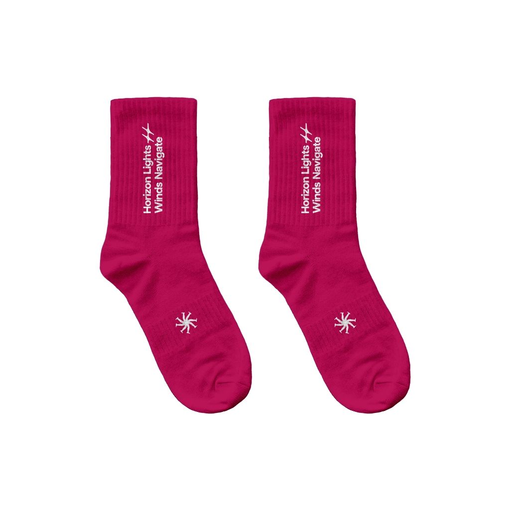 HLWN Running Unisex Socks Magenta - Willow