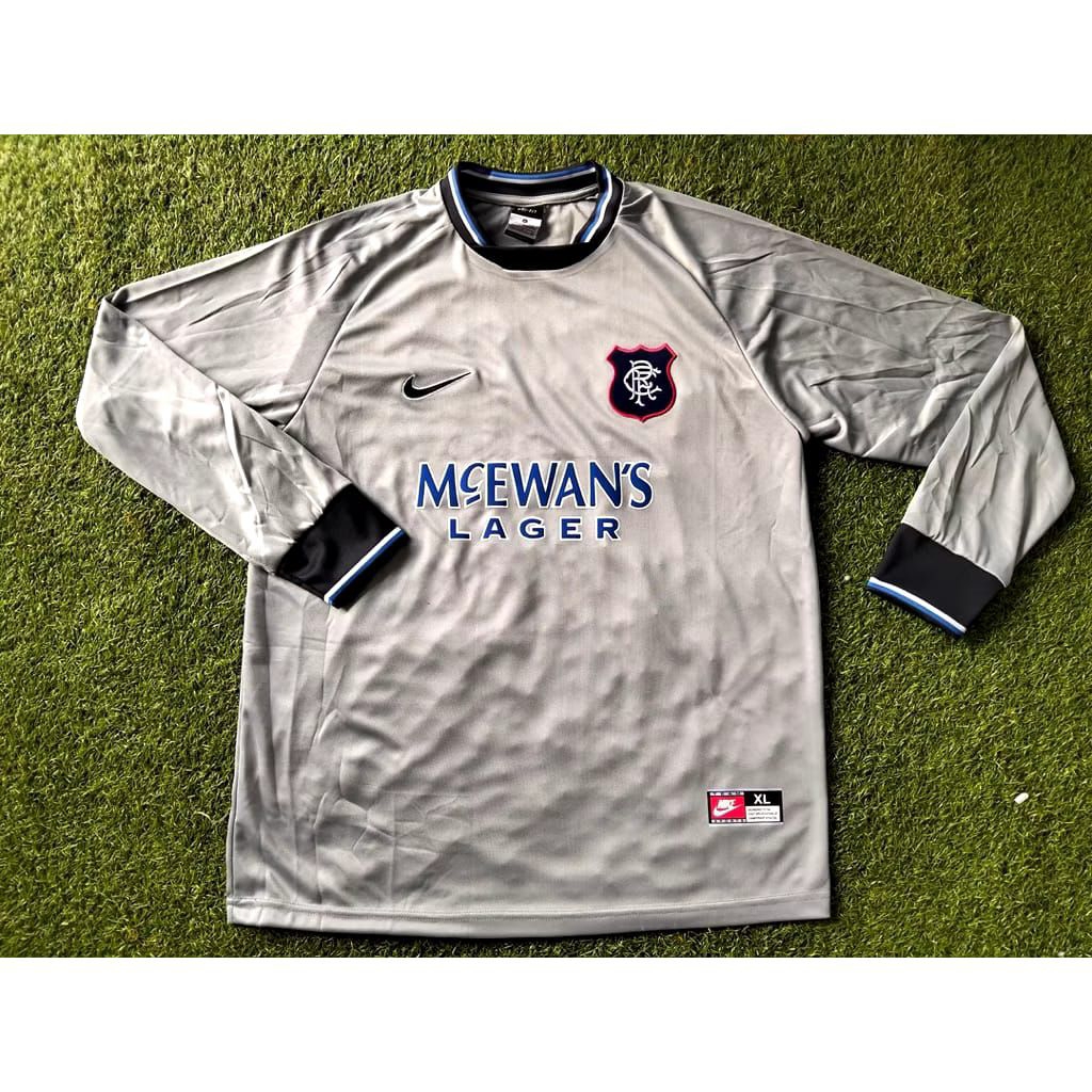 Glastgow Rangers GK 1998/99 Retro Jersey แขนยาวขนาดเต็ม S-5XL