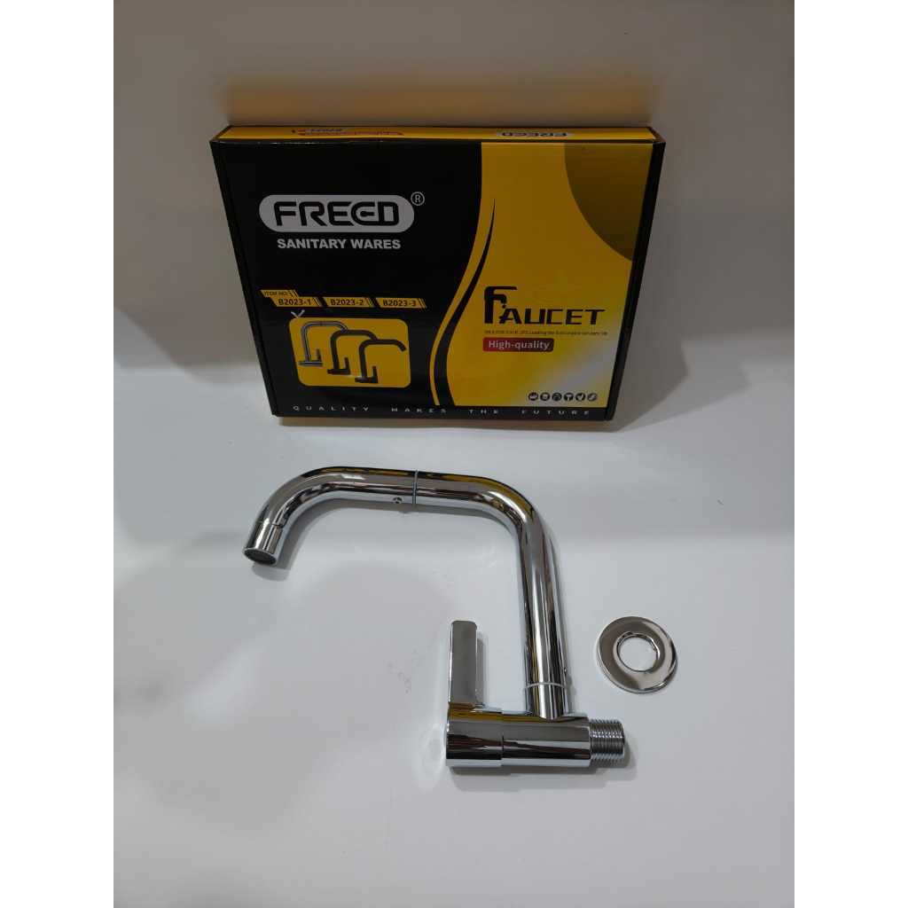 ANGSA SILVER B2023-1 FREED / Unique, Nice, Minimalist Swan Faucet 360 SILVER FREED B2023-1