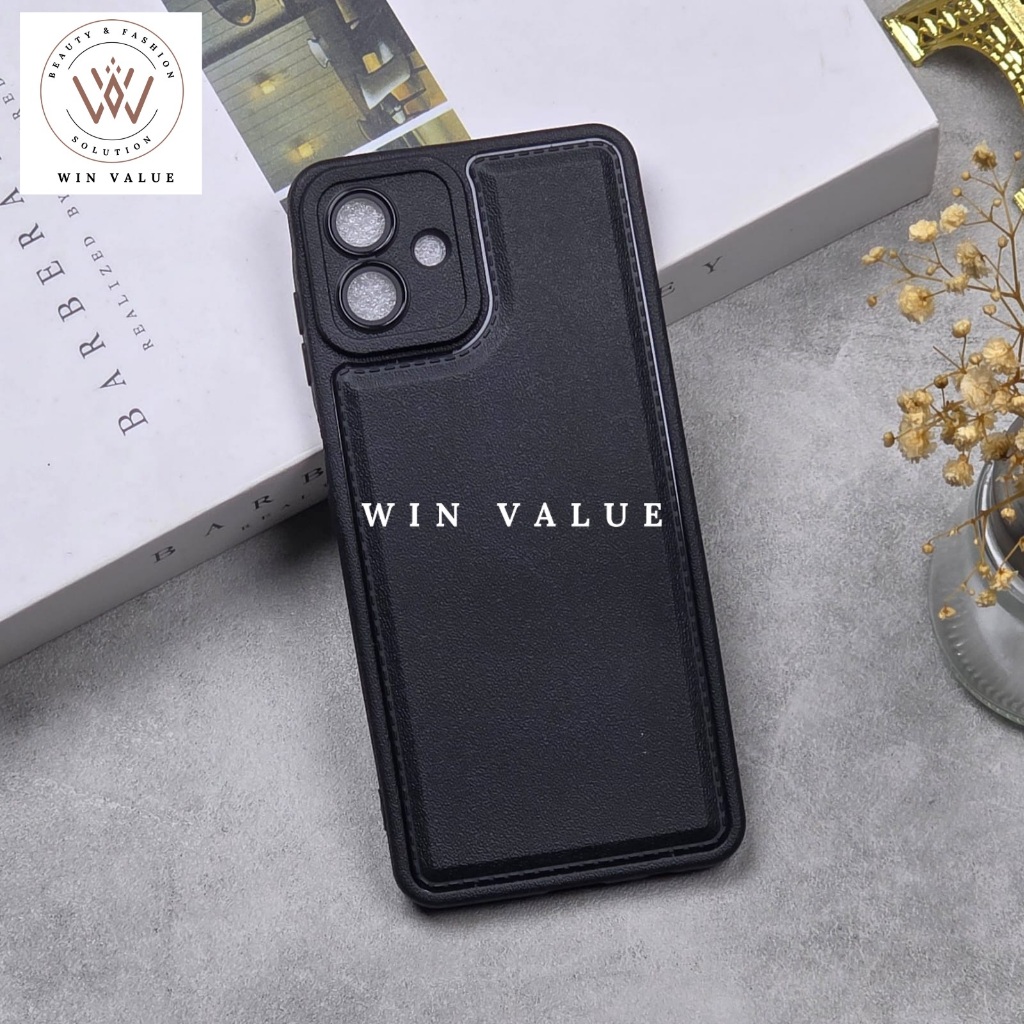 เคส Samsung A07 Leather Pro กล้อง Black Case Samsung A07