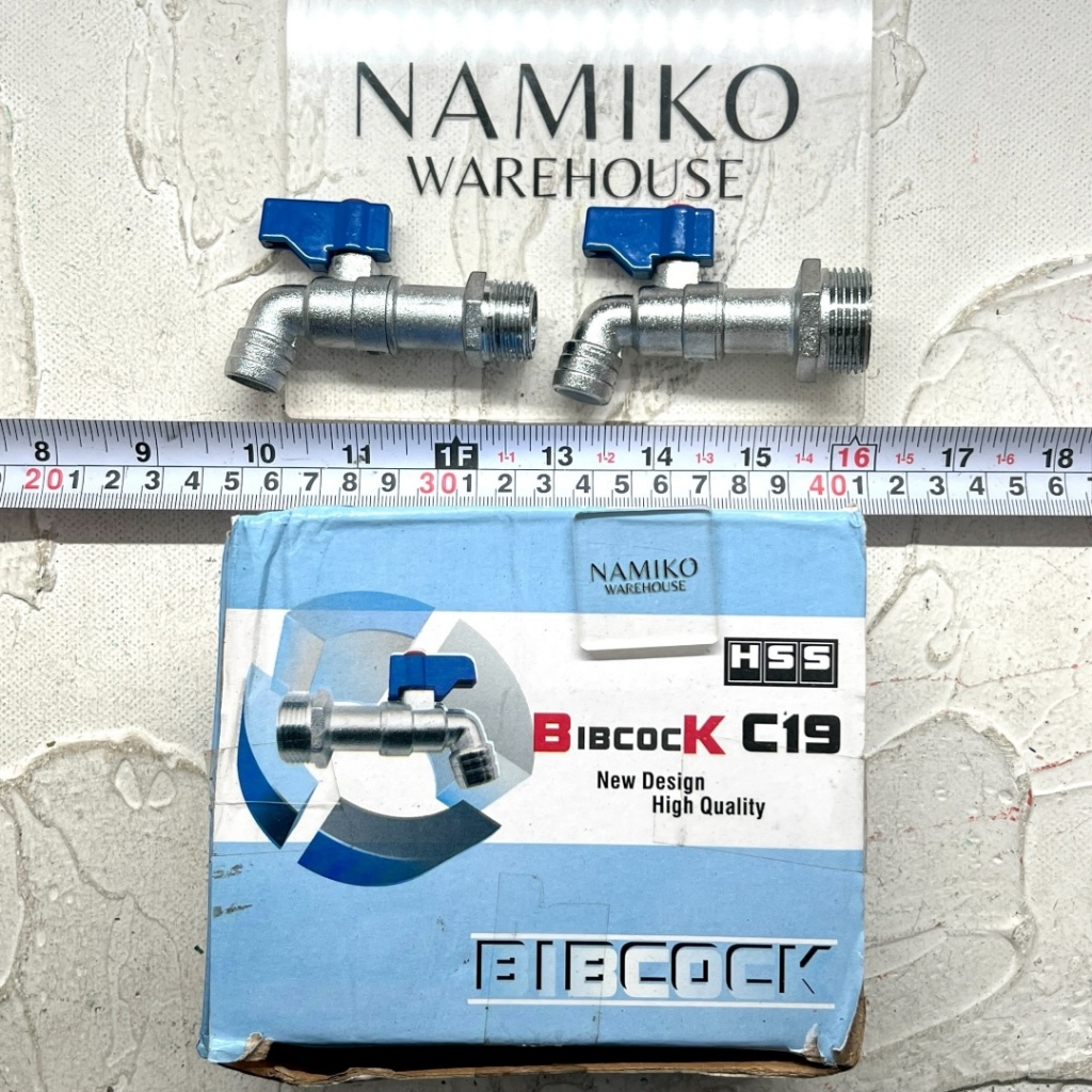 ก๊อกน้ําติดผนัง HSS Iron พร้อมหัว BC 1/2 3/4 นิ้ว