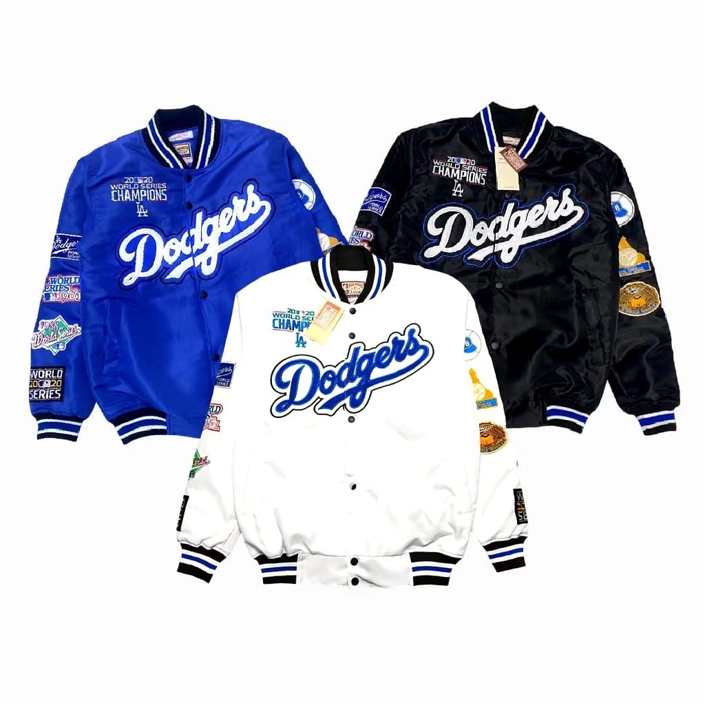 Dodgers Varsity Jacket – World Series Champions Edition Los angeles งานปักเต็มตัว | พรีเมี่ยม ไม่จํา