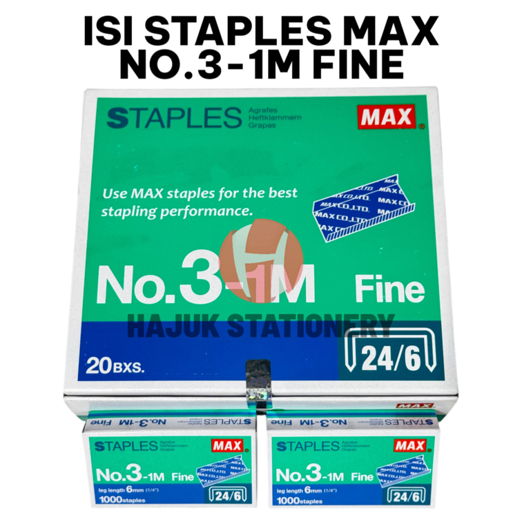 STAPLES NO. 3 MAX REFILL HEKTER 6mm (1/4) 24/6