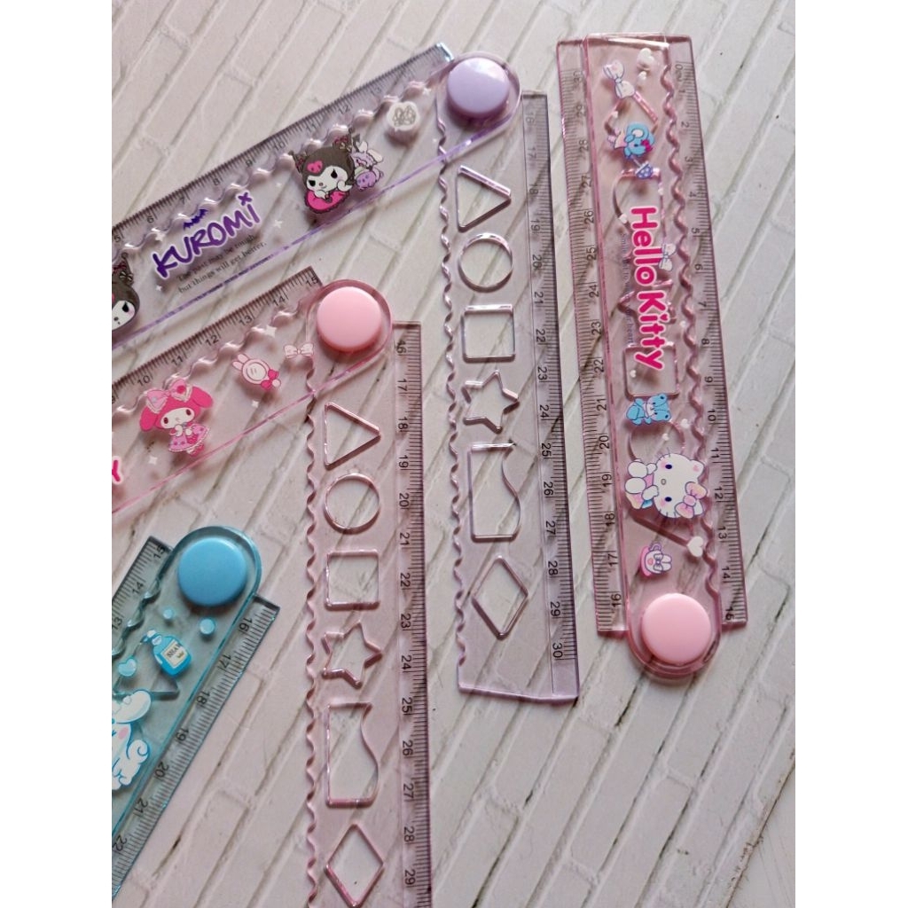 (30 CM) SANRIO 919 FOLDING RULER / KUROMI MY MELODY RULER