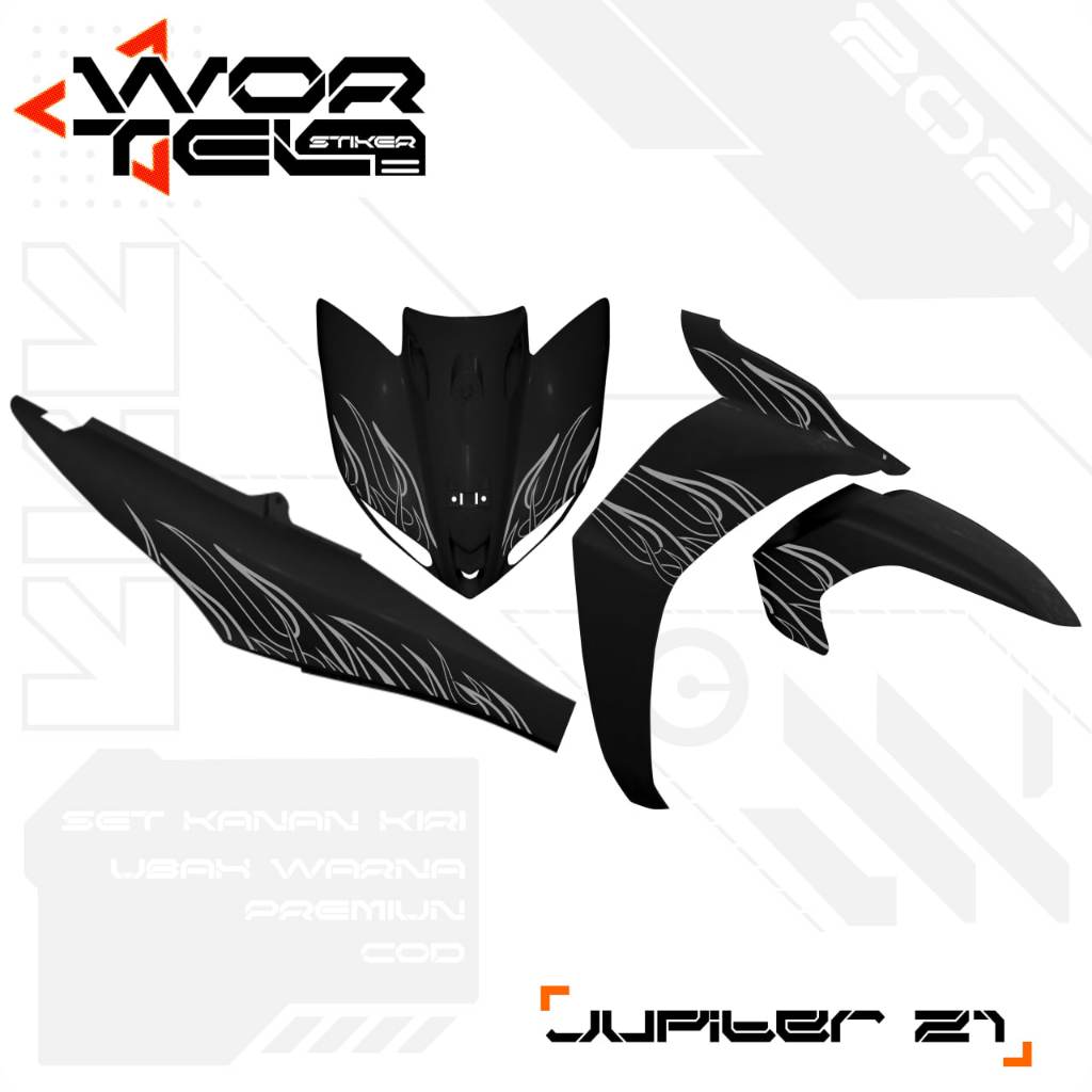 Jupiter Z1 Striping-Jupiter Z1 Api สติ๊กเกอร์ใส Vol 2 (ตัด)